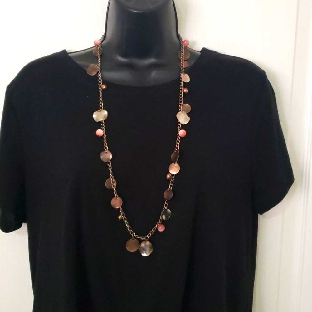 Copper and bronze necklace